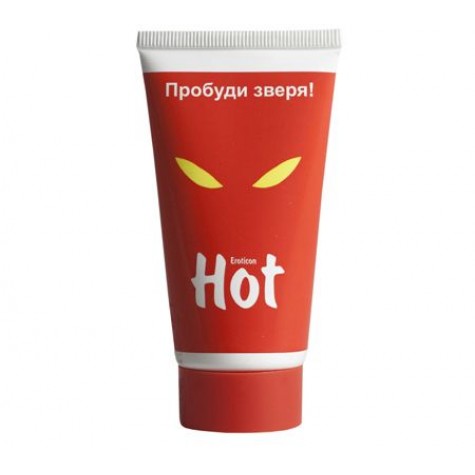 Возбуждающая гель-смазка HOT с женьшенем - 50 мл.